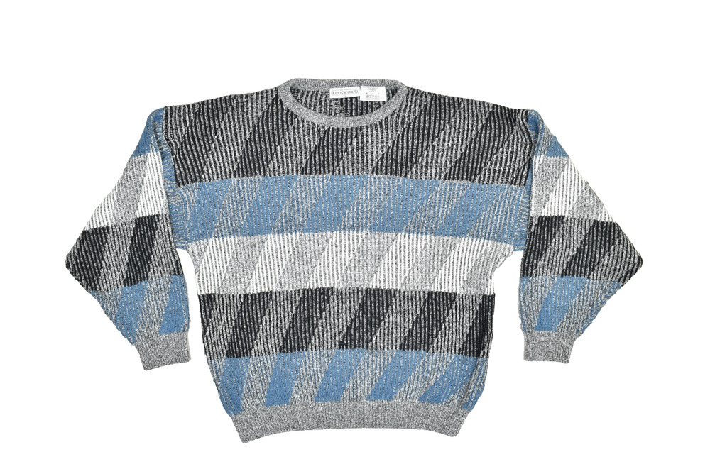 Vintage Leo Gemelli Sweater Regular Size L Geometric Pattern Wool Blend